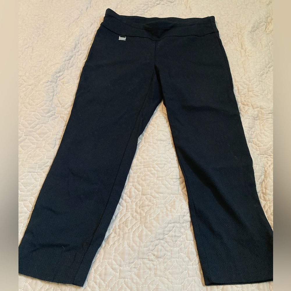 Alfani Black Textured Trousers